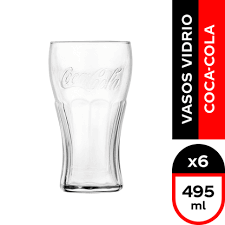Caja Vaso Vidrio Coca Cola x6u